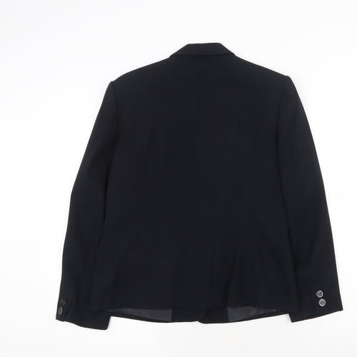 Richards Womens Black Polyester Jacket Suit Jacket Size 12