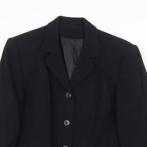 Richards Womens Black Polyester Jacket Suit Jacket Size 12