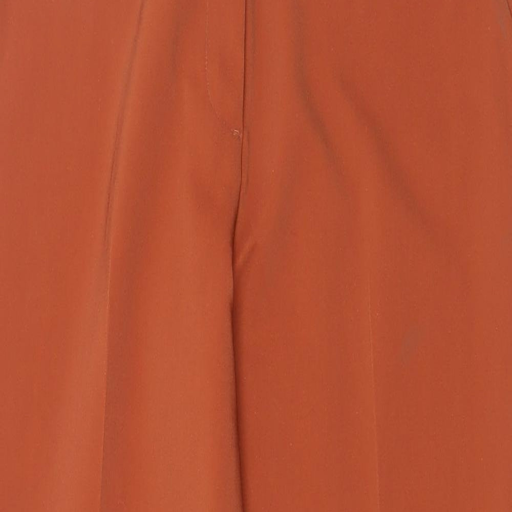 Papaya Womens Orange Cotton Chino Trousers Size 14 Regular Zip