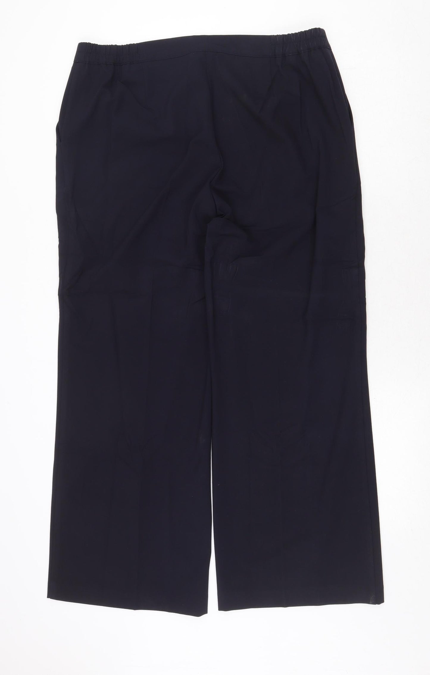Classics Womens Blue Polyester Trousers Size 18 Regular Zip