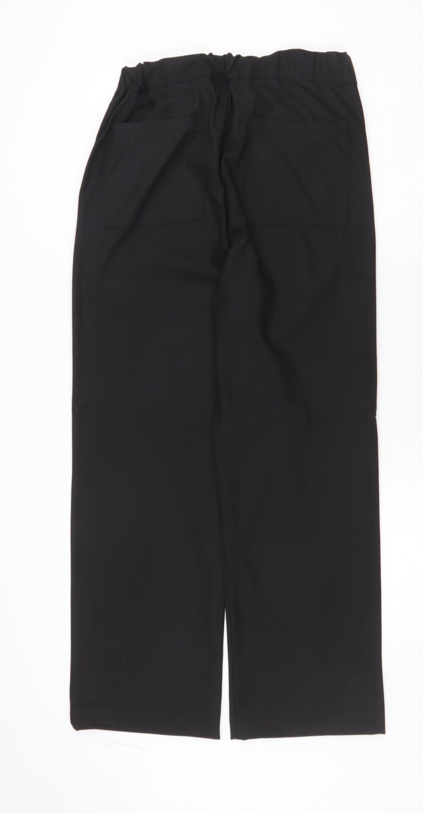 John Lewis Womens Black Polyester Trousers Size 12 Regular