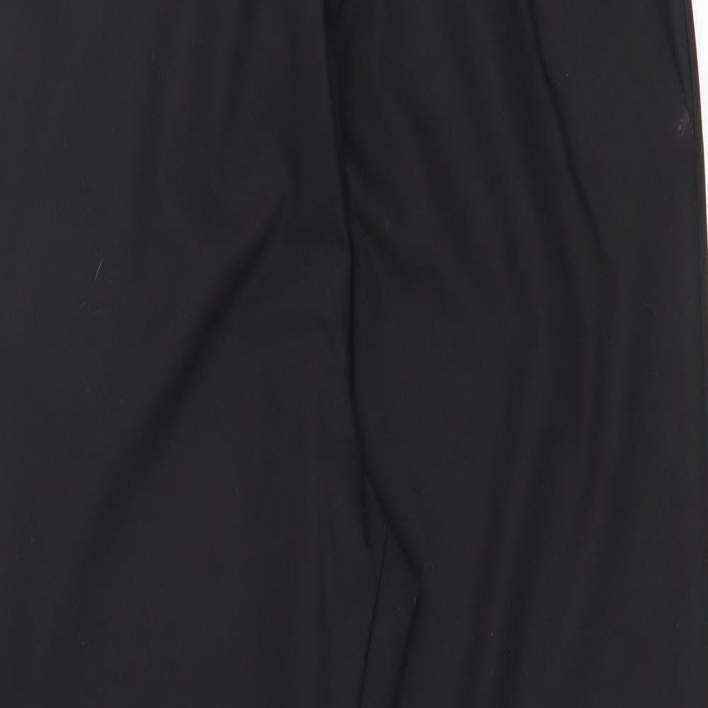 John Lewis Womens Black Polyester Trousers Size 12 Regular