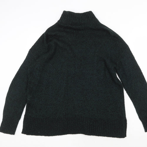 New Look Womens Green High Neck Acrylic Pullover Jumper Size M