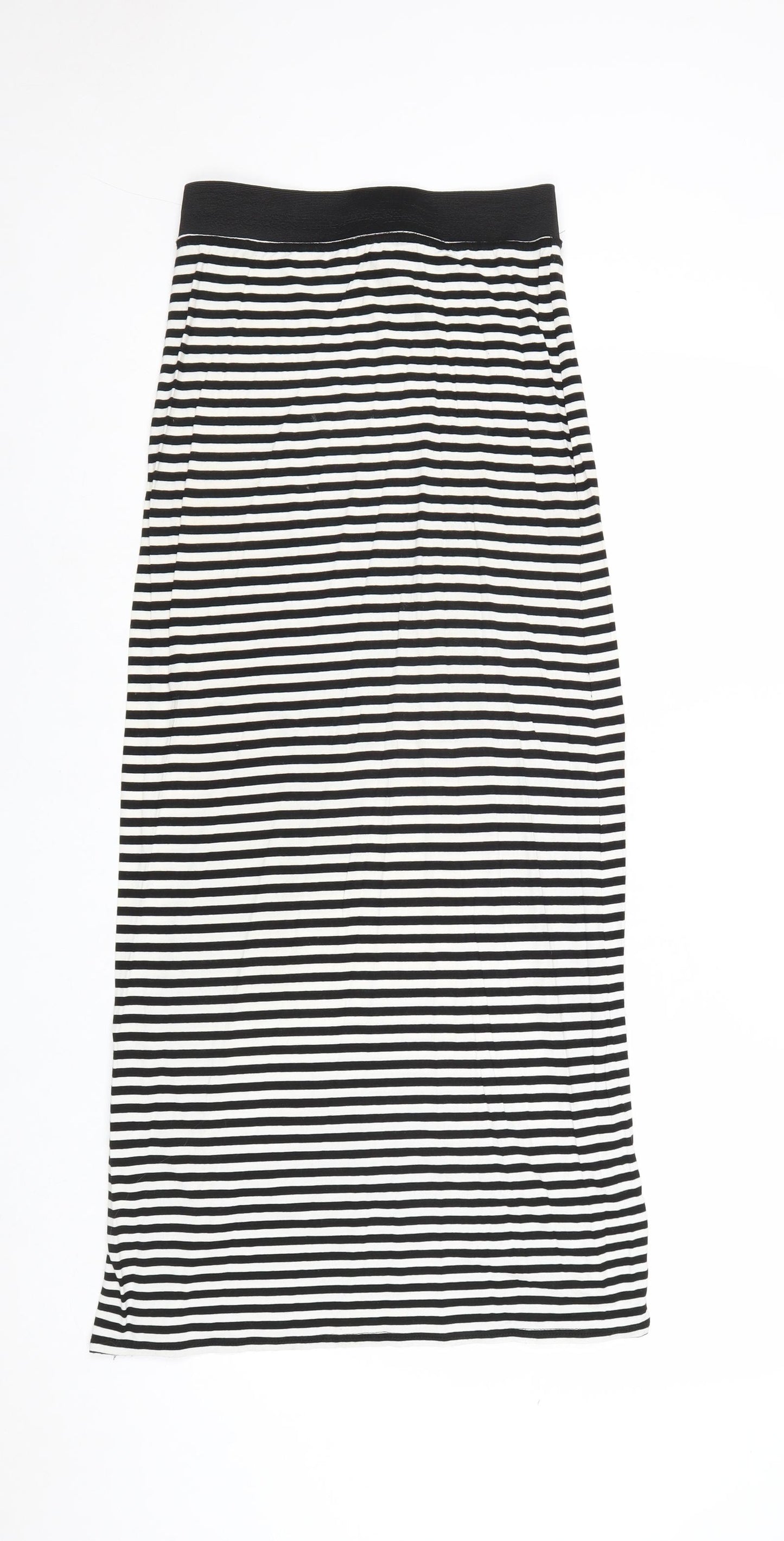 Candy Crush Womens Black Striped Viscose A-Line Skirt Size S - Size S-M
