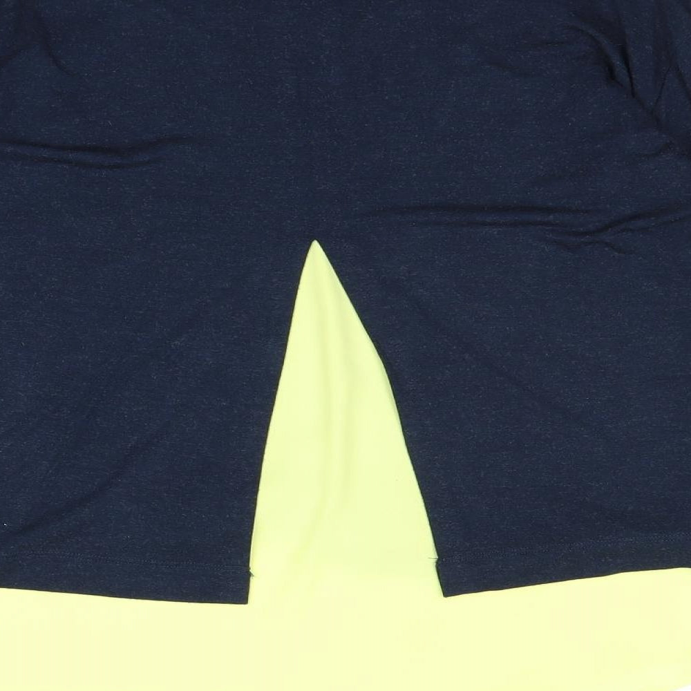 Marks and Spencer Womens Blue Viscose Basic Blouse Size 8 Boat Neck - Layered