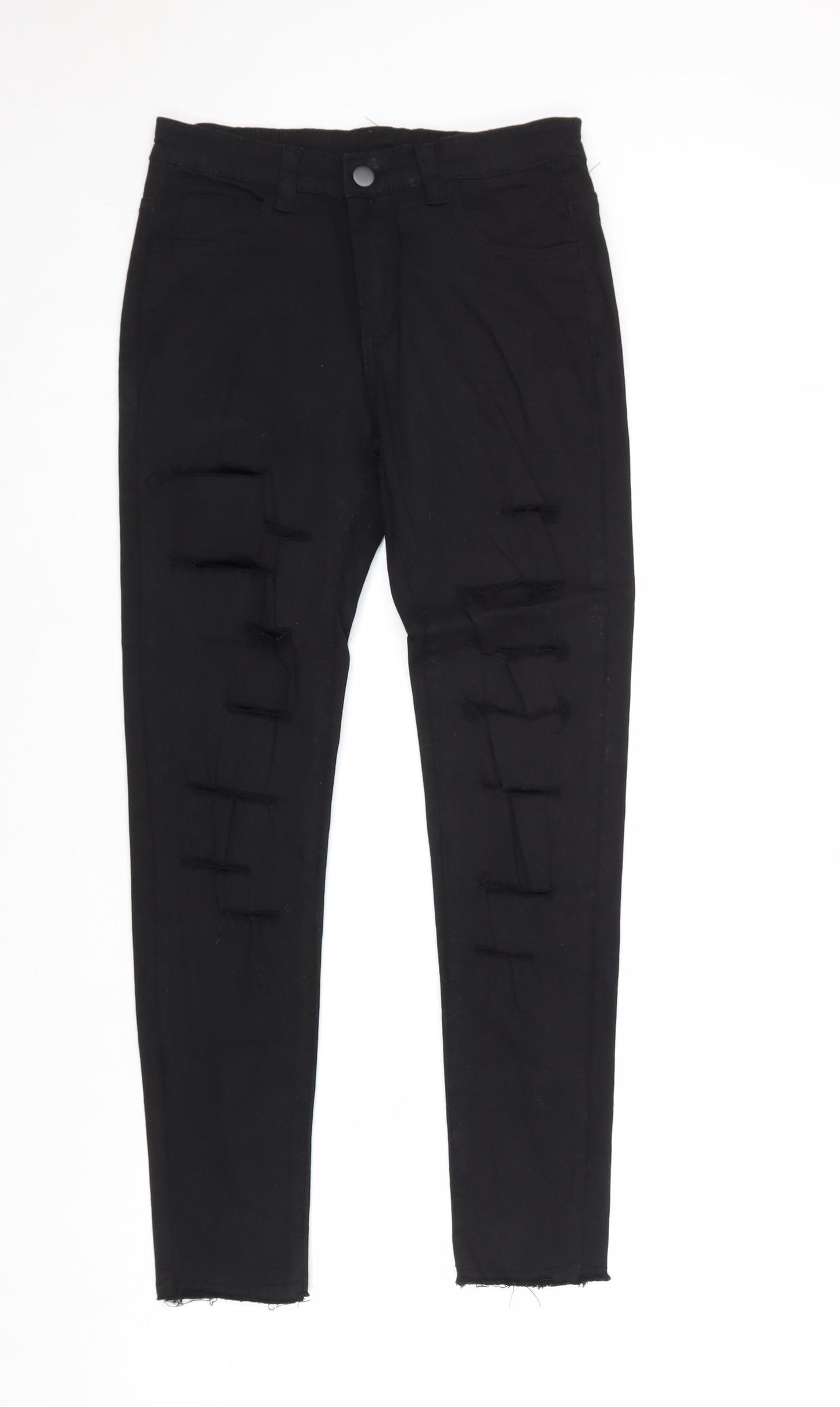 Jeans Womens Black Cotton Skinny Jeans Size S Regular Zip