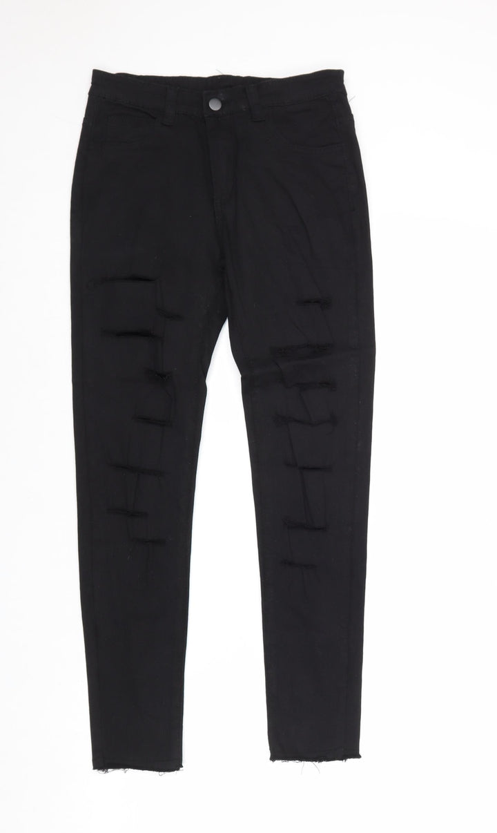 Jeans Womens Black Cotton Skinny Jeans Size S Regular Zip