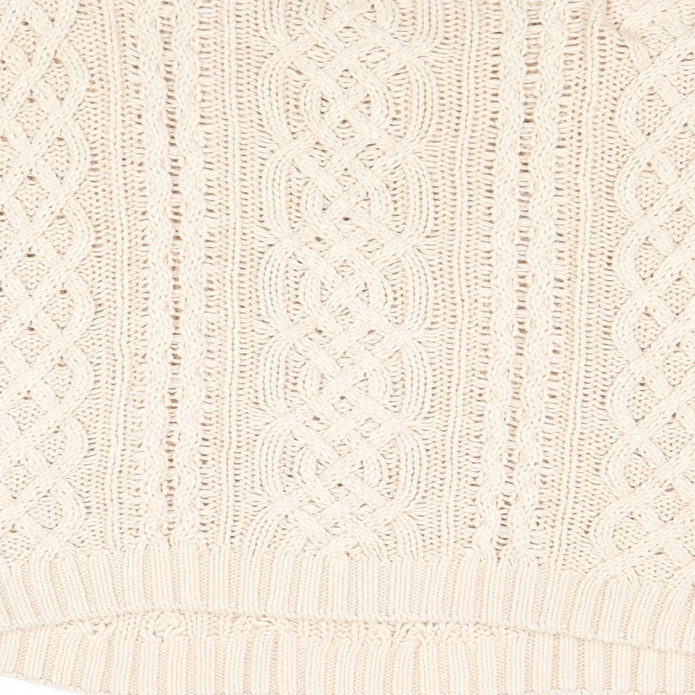 Debenhams Womens Beige Round Neck Acrylic Pullover Jumper Size 14