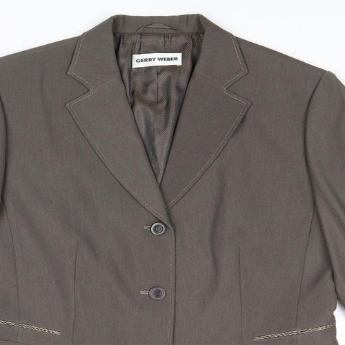 Gerry Weber Womens Brown Polyester Jacket Suit Jacket Size 14