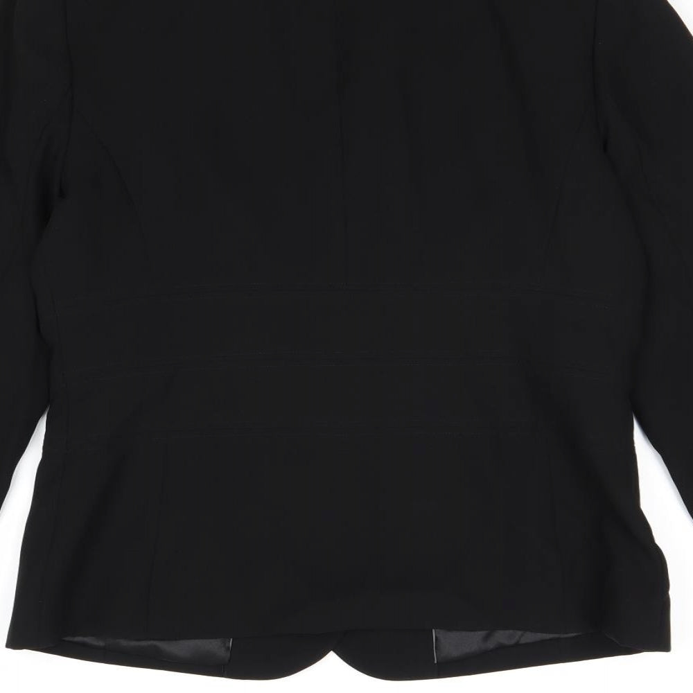 Papaya Womens Black Polyester Jacket Suit Jacket Size 12