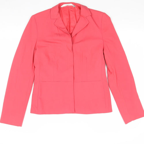 Marks and Spencer Womens Pink Polyester Jacket Blazer Size 8