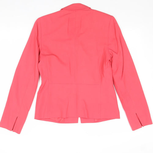 Marks and Spencer Womens Pink Polyester Jacket Blazer Size 8