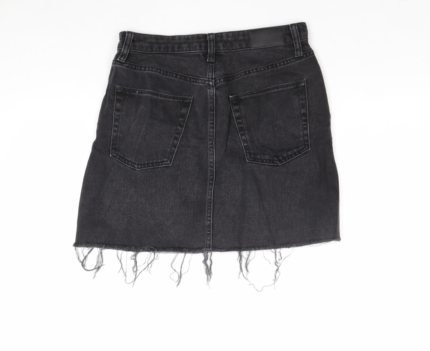 BDG Womens Black Cotton A-Line Skirt Size S Zip