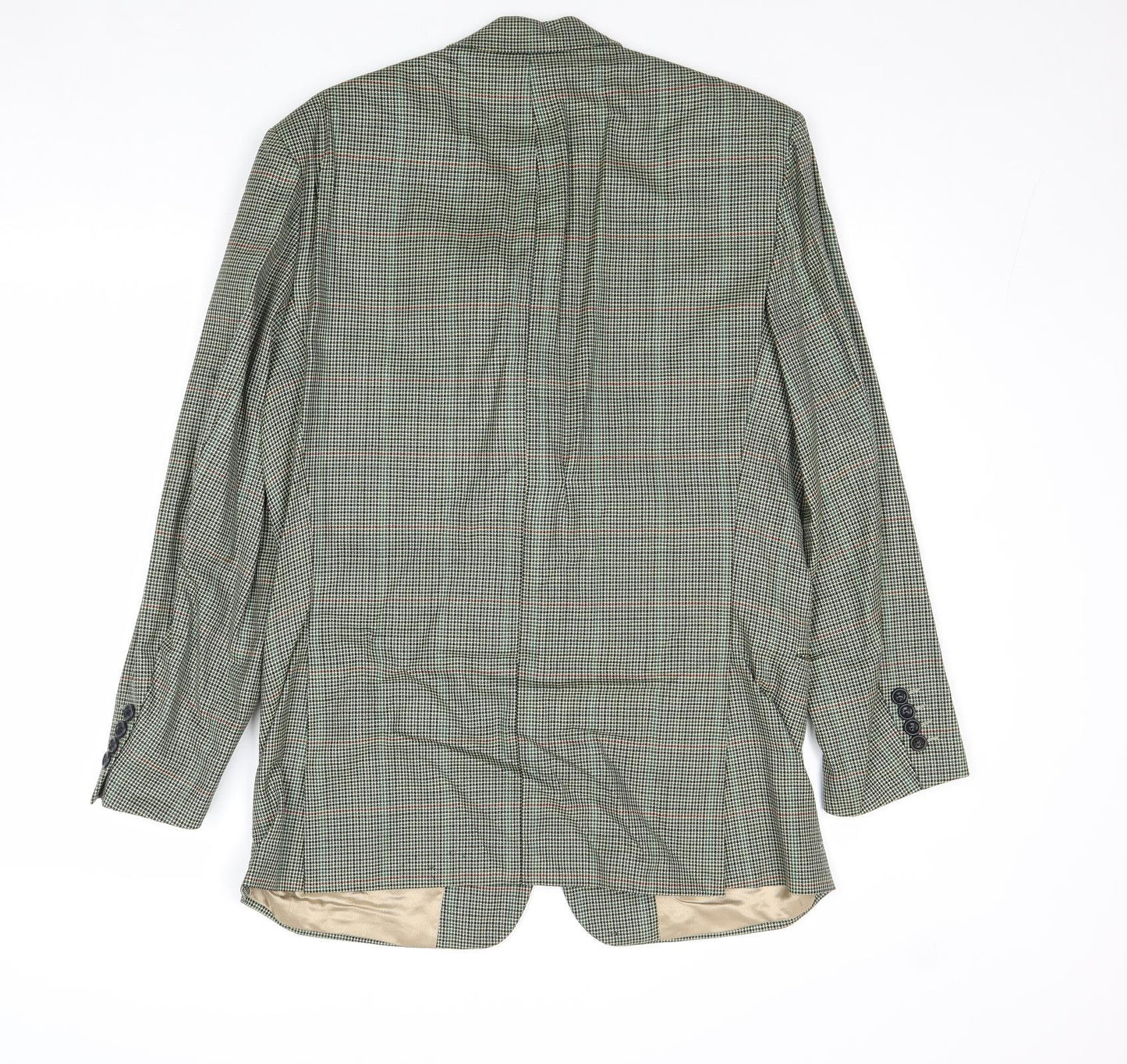 HUGO BOSS Mens Grey Geometric Wool Jacket Blazer Size 42 Regular