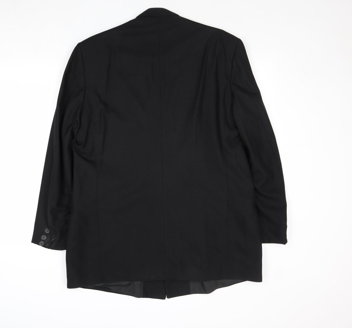BHS Mens Black Polyester Jacket Blazer Size 42 Regular