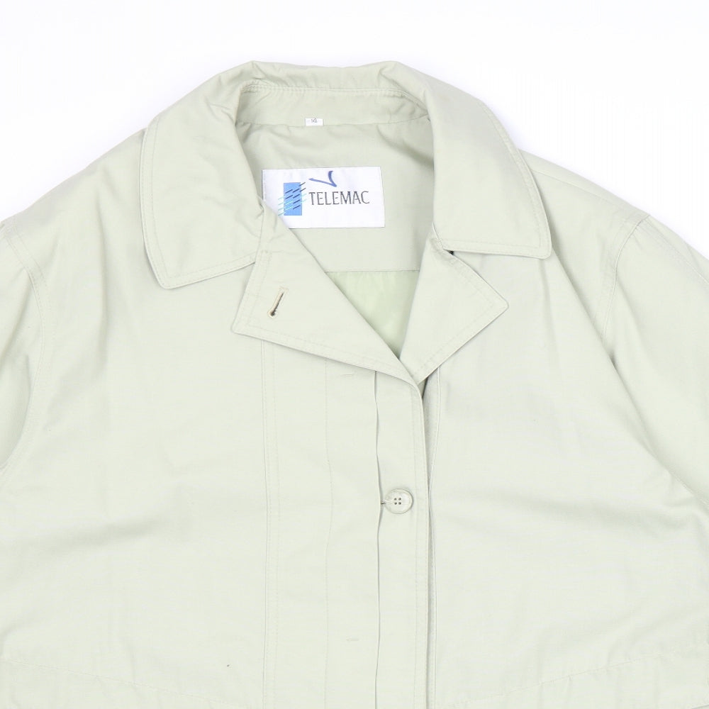 Telemac Womens Beige Jacket Size 14 Button