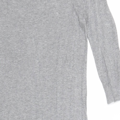 George Womens Grey Round Neck Viscose Pullover Jumper Size 8