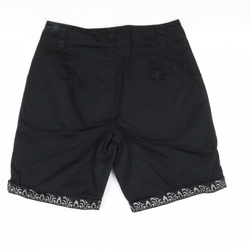 Altura Womens Black Polyester Mom Shorts Size 10 Regular Zip