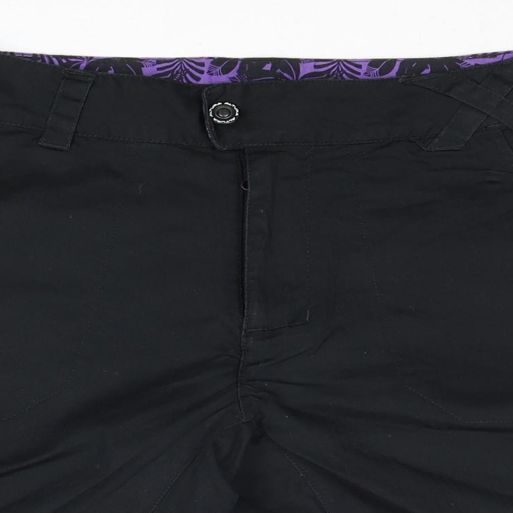 Altura Womens Black Polyester Mom Shorts Size 10 Regular Zip