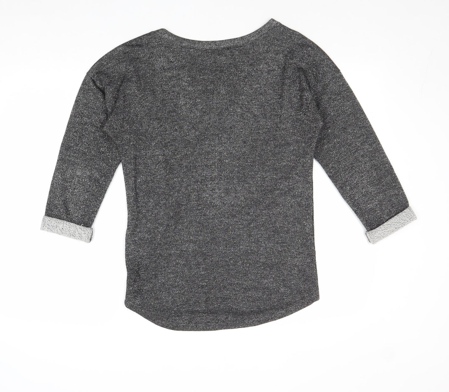 Divided by H&M Womens Black Round Neck Polyester Pullover Jumper Size XS