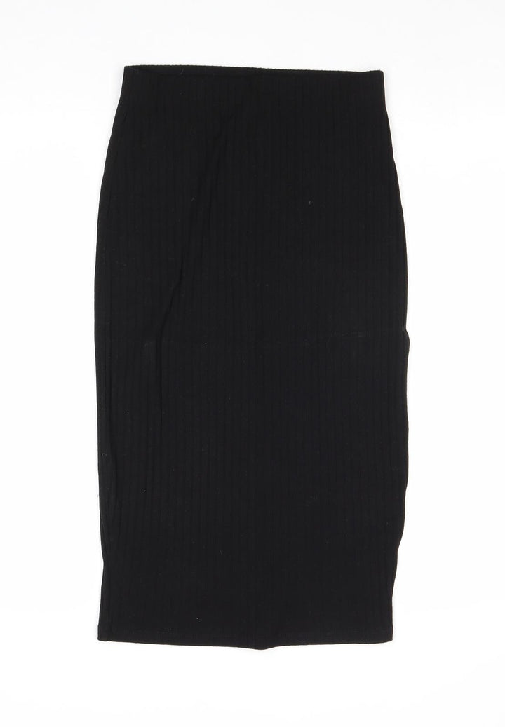 FOREVER 21 Womens Black Viscose A-Line Skirt Size XS