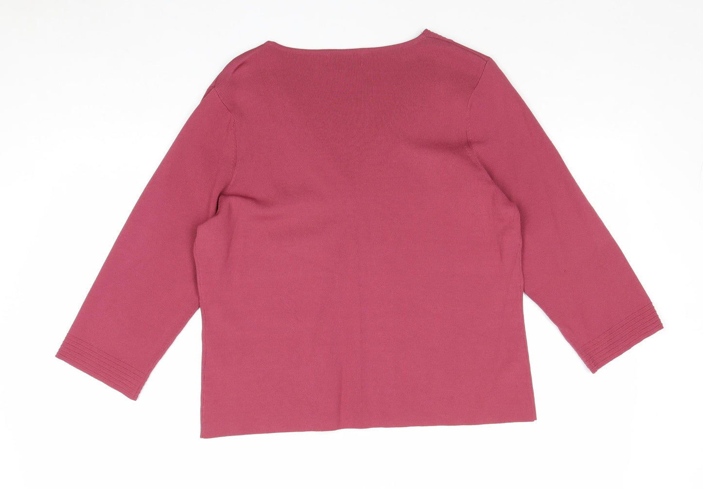 Klass Womens Purple V-Neck Viscose Pullover Jumper Size XL