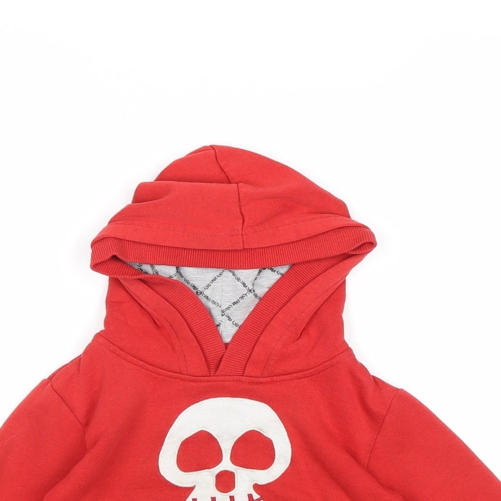 Kids Stuff Boys Red Polyester Pullover Hoodie Size 3 Years Pullover - Crazy Bones