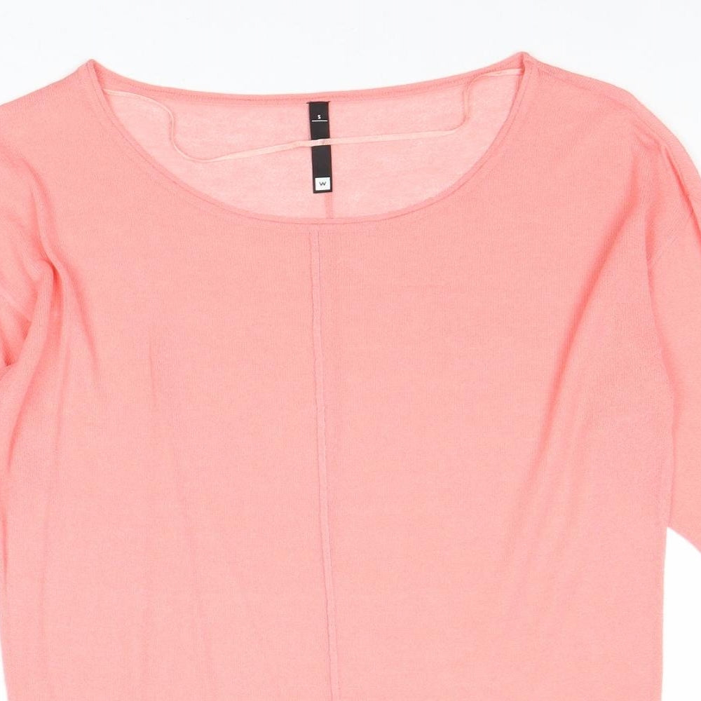 Woolworths Womens Pink Boat Neck Viscose Pullover Jumper Size S