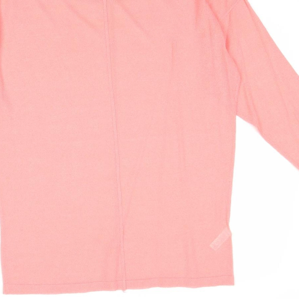 Woolworths Womens Pink Boat Neck Viscose Pullover Jumper Size S