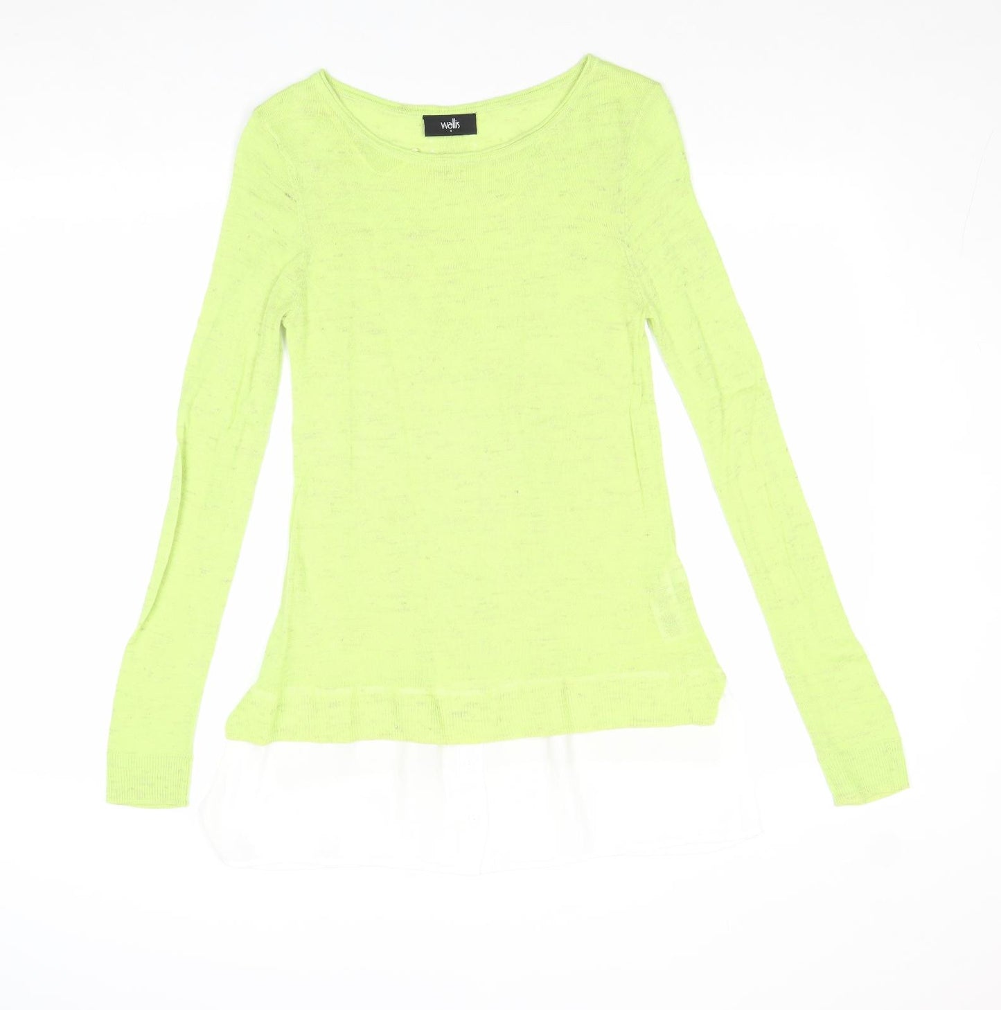 Wallis Womens Green Boat Neck Acrylic Pullover Jumper Size 8
