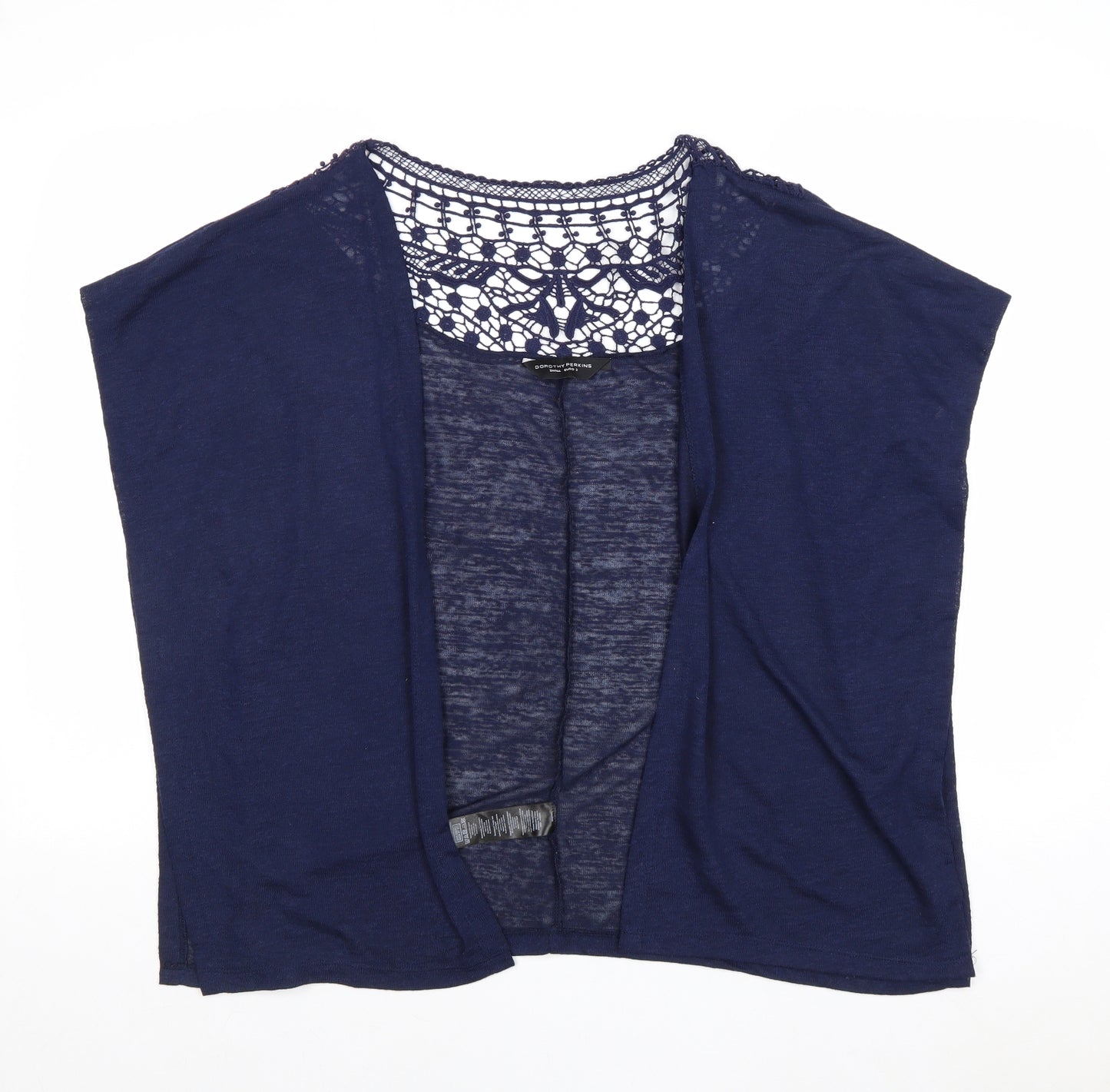 Dorothy Perkins Womens Blue V-Neck Polyester Cardigan Jumper Size S