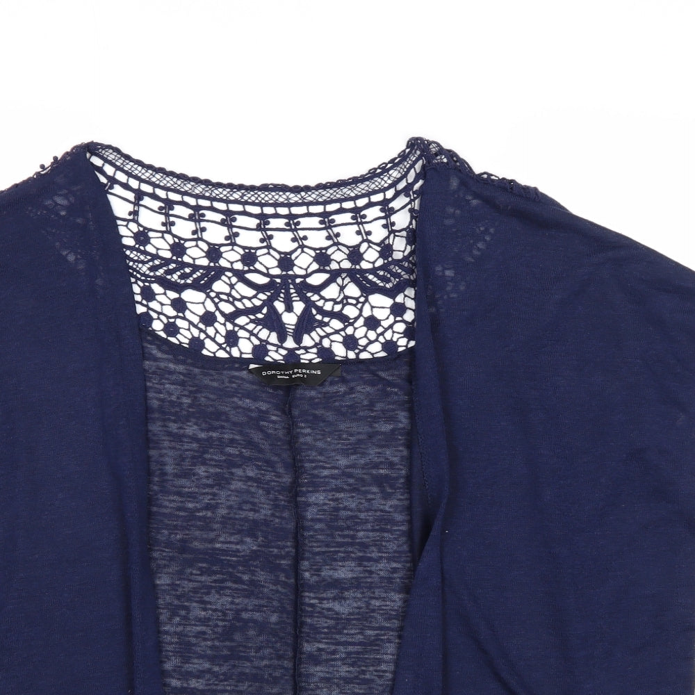Dorothy Perkins Womens Blue V-Neck Polyester Cardigan Jumper Size S