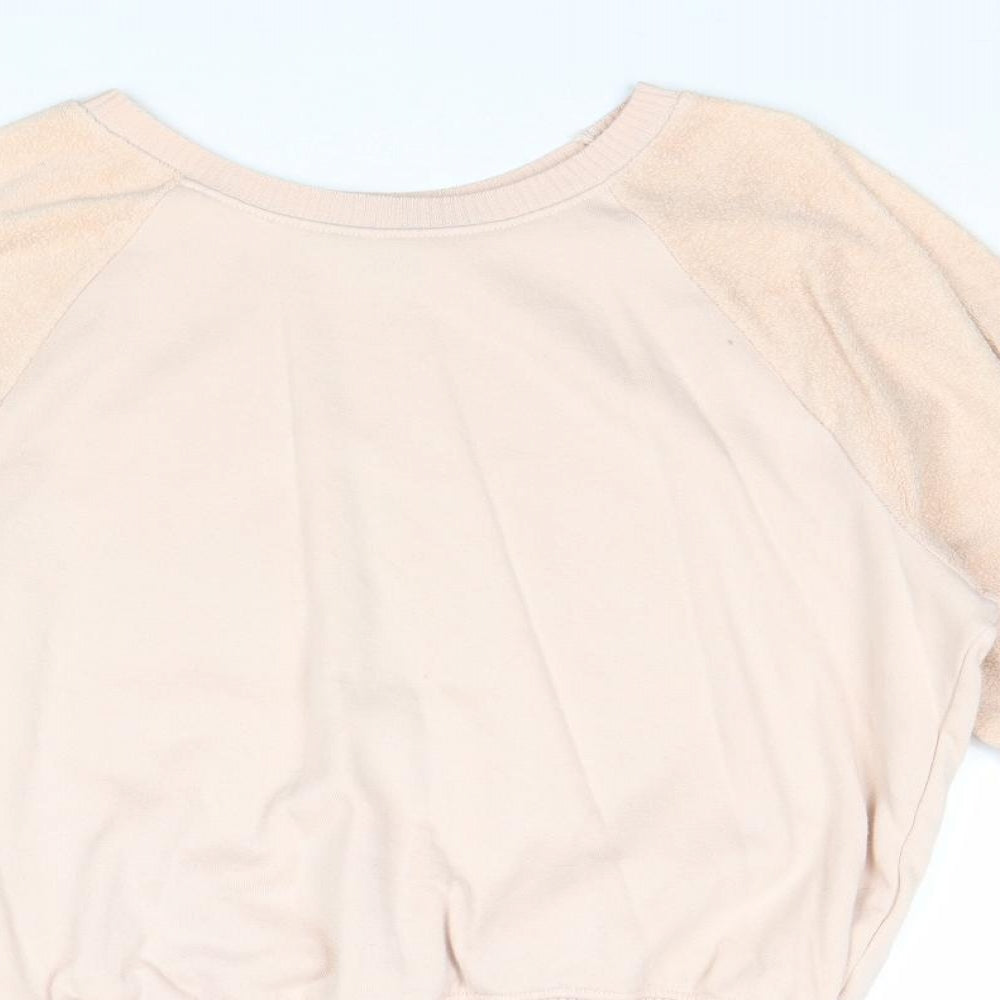 New Look Womens Pink Polyester Pullover Sweatshirt Size 10 Pullover