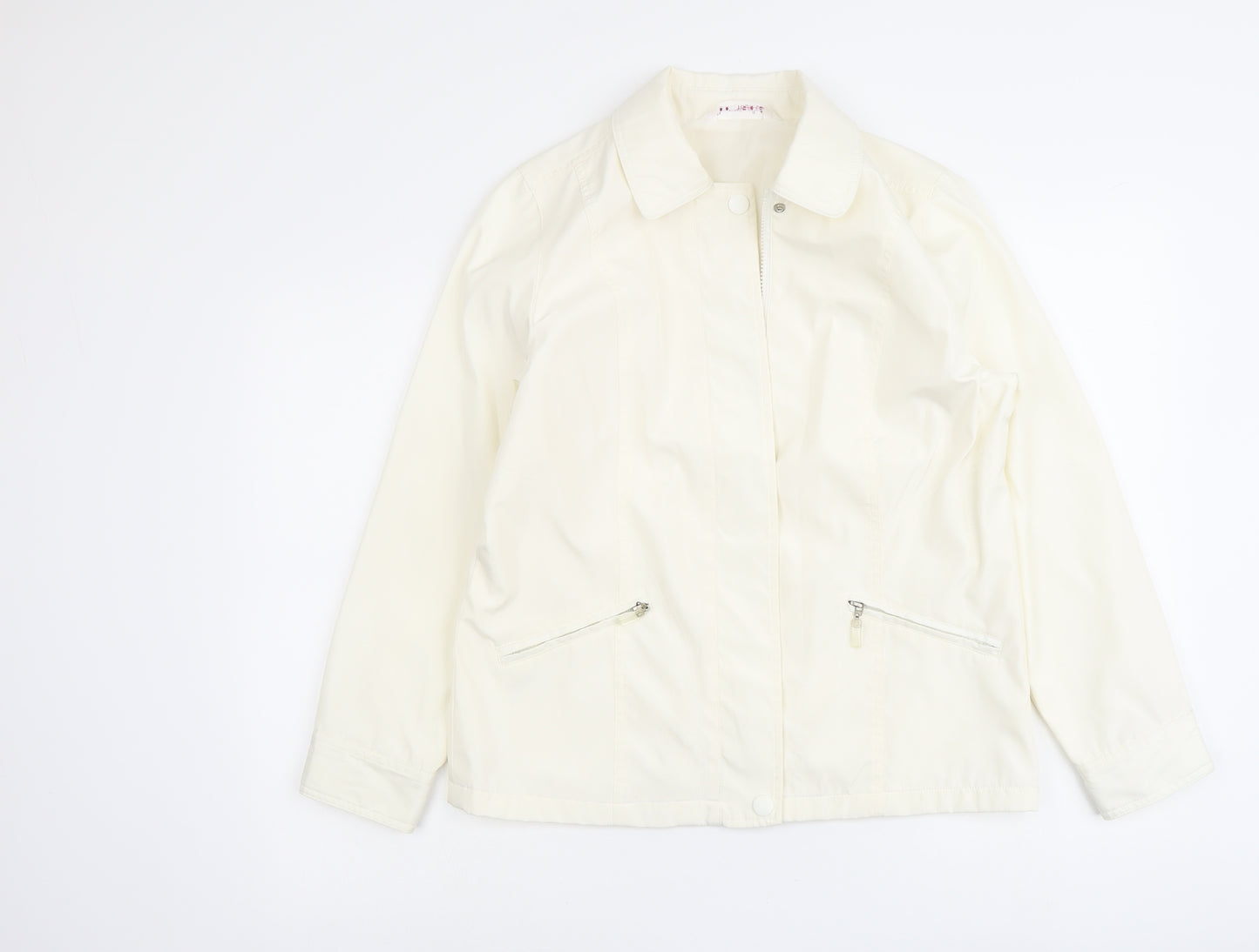 Bonmarché Womens Ivory Jacket Size S Zip