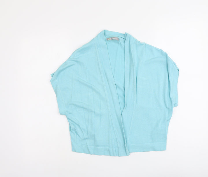 Marks and Spencer Womens Blue V-Neck Viscose Cardigan Jumper Size 14