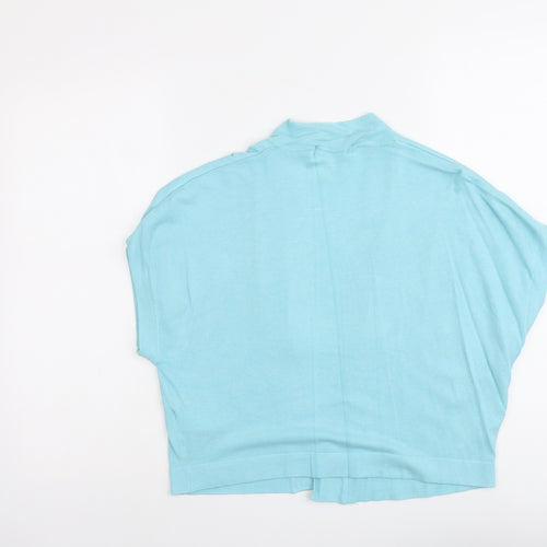 Marks and Spencer Womens Blue V-Neck Viscose Cardigan Jumper Size 14
