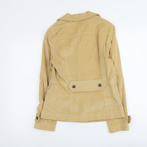 Nicole Womens Beige Jacket Size 8 Button