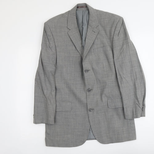 George Mens Grey Wool Jacket Suit Jacket Size M Regular