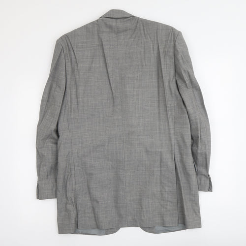 George Mens Grey Wool Jacket Suit Jacket Size M Regular
