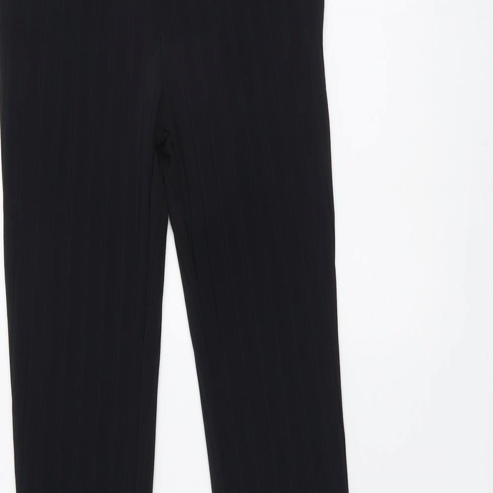 Nasty Gal Womens Black Polyester Jogger Trousers Size 4 L31 in Regular - Ribbed