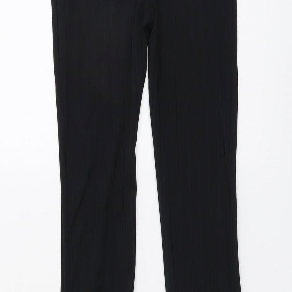 Nasty Gal Womens Black Polyester Jogger Trousers Size 4 L31 in Regular - Ribbed