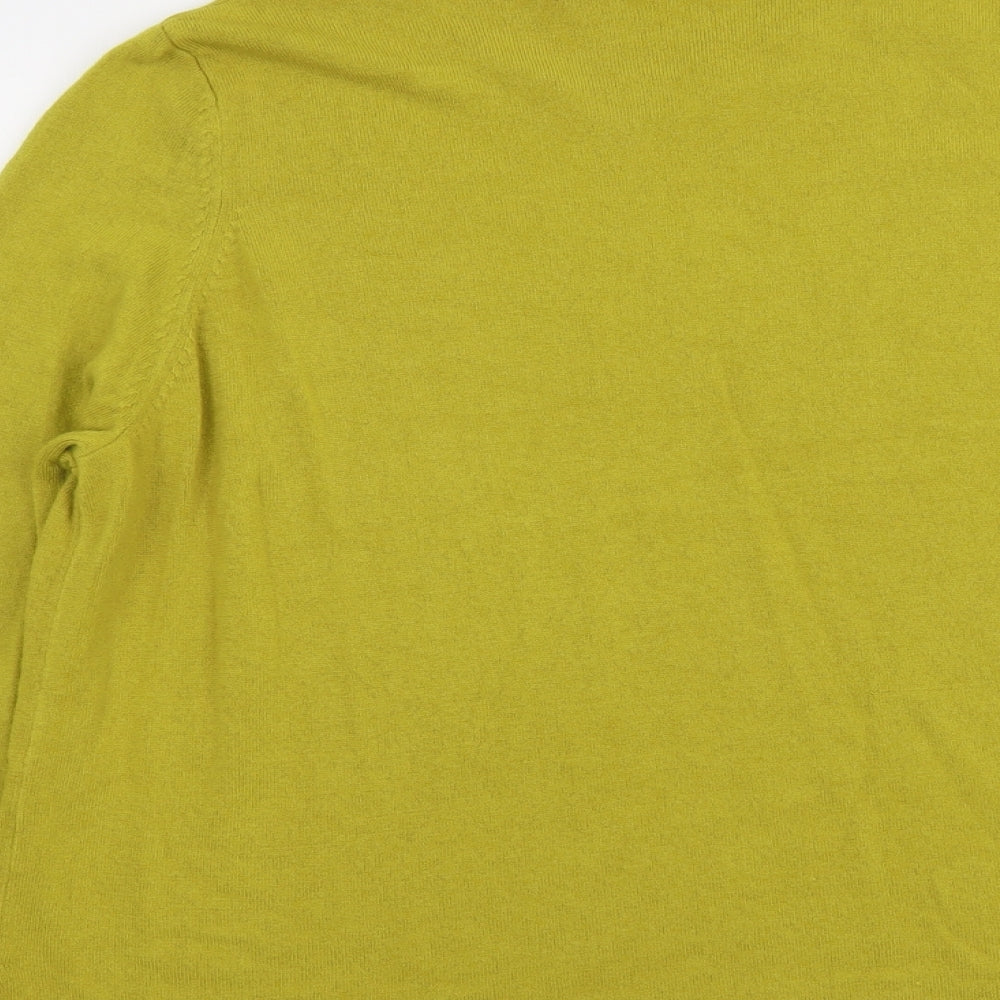 Marks and Spencer Womens Green Round Neck Acrylic Pullover Jumper Size 20