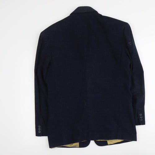 Gianni Calvino Mens Blue Polyester Jacket Suit Jacket Size S Regular