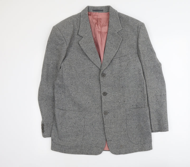 Willson Mens Grey Wool Jacket Blazer Size S Regular