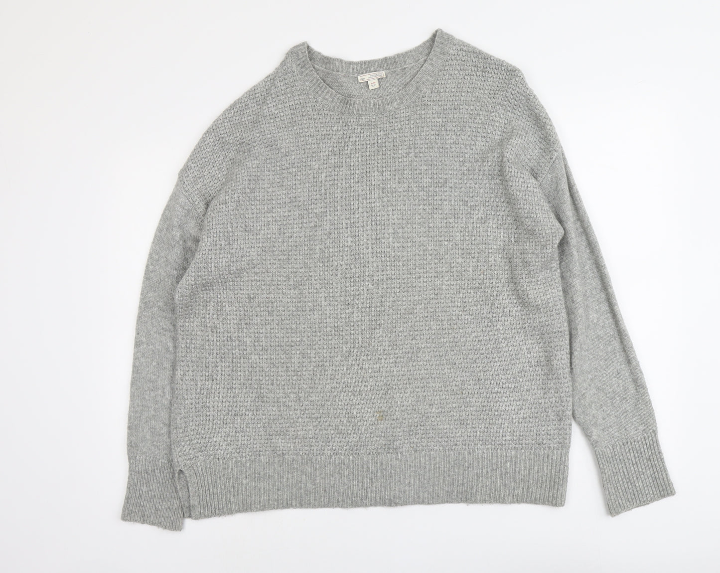 Gap Womens Grey Round Neck Acrylic Pullover Jumper Size XL