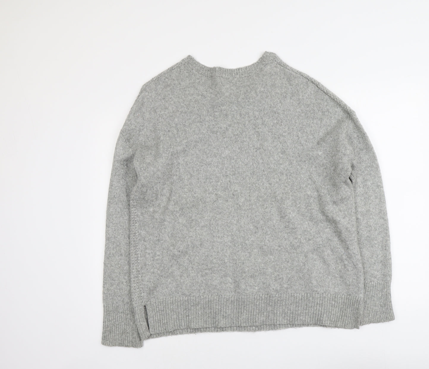 Gap Womens Grey Round Neck Acrylic Pullover Jumper Size XL