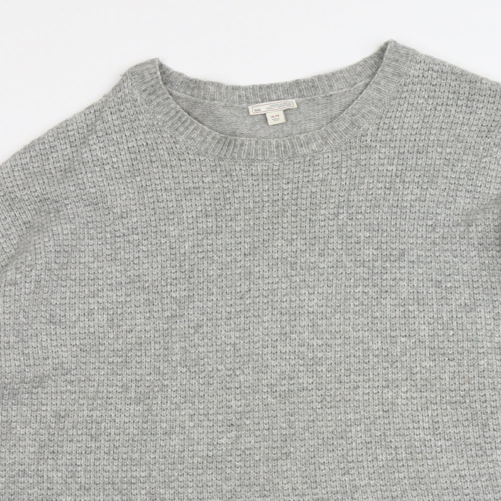 Gap Womens Grey Round Neck Acrylic Pullover Jumper Size XL