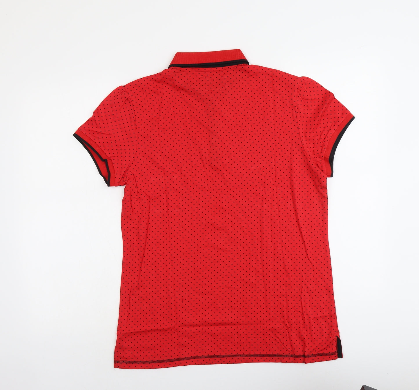 Cardiff City FC Womens Red Polka Dot Cotton Basic Polo Size XL Collared - Cardiff City FC