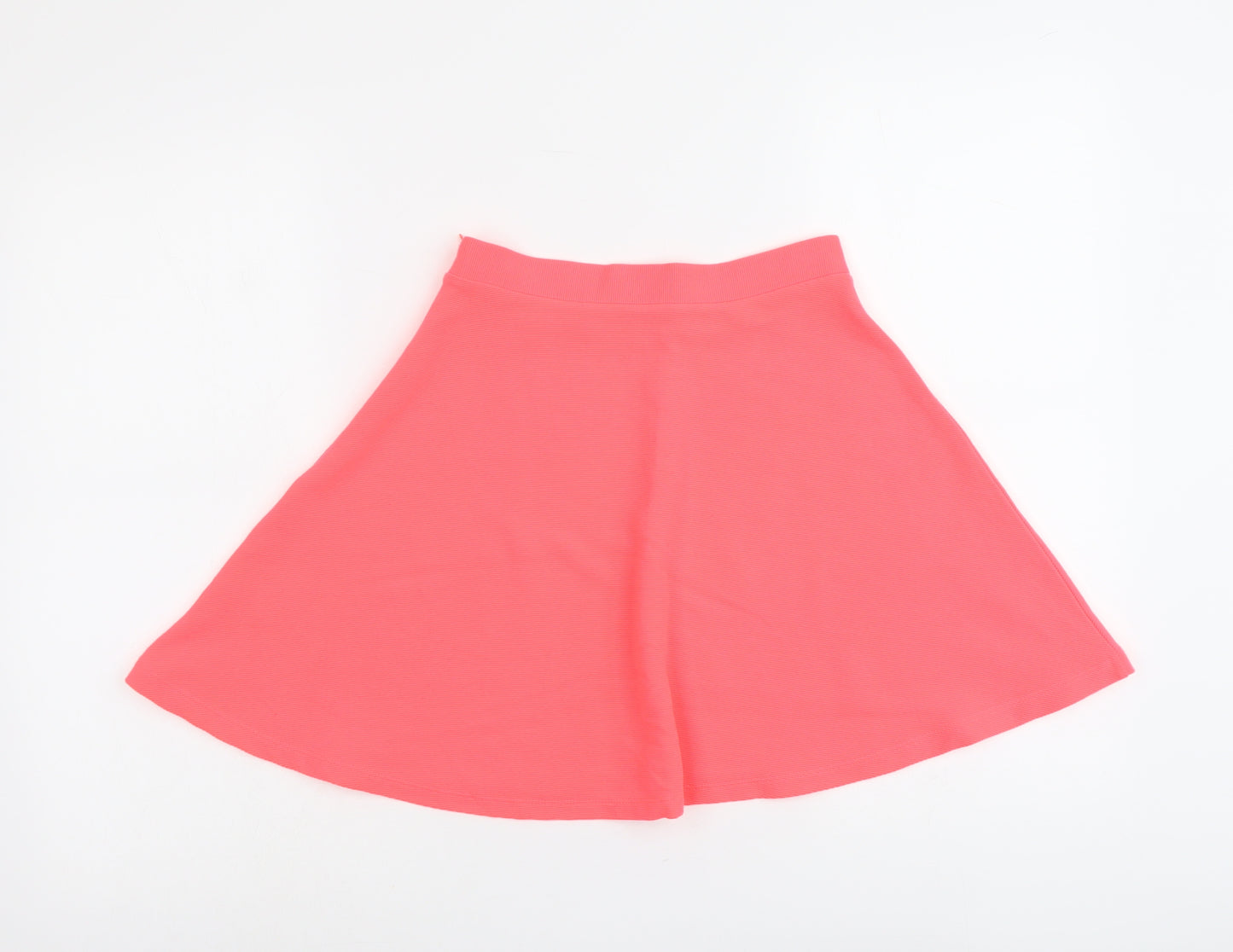 Superdry Womens Pink Polyester Skater Skirt Size XS Zip