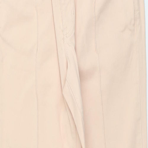 Gap Womens Pink Herringbone Cotton Straight Jeans Size 8 L26 in Regular Button